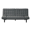 Furniture of America Sunith Fabric and Wood Futon Sofa Bed in Dark Gray