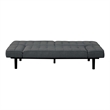 Furniture of America Sunith Fabric and Wood Futon Sofa Bed in Dark Gray