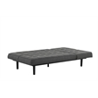 Furniture of America Willen Fabric and Wood Futon Sofa Bed in Dark Gray