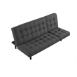 Furniture of America Willen Fabric and Wood Futon Sofa Bed in Dark Gray