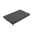 Furniture of America Willen Fabric and Wood Futon Sofa Bed in Dark Gray