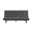 Furniture of America Willen Fabric and Wood Futon Sofa Bed in Dark Gray