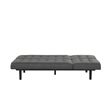 Furniture of America Willen Fabric and Wood Futon Sofa Bed in Dark Gray