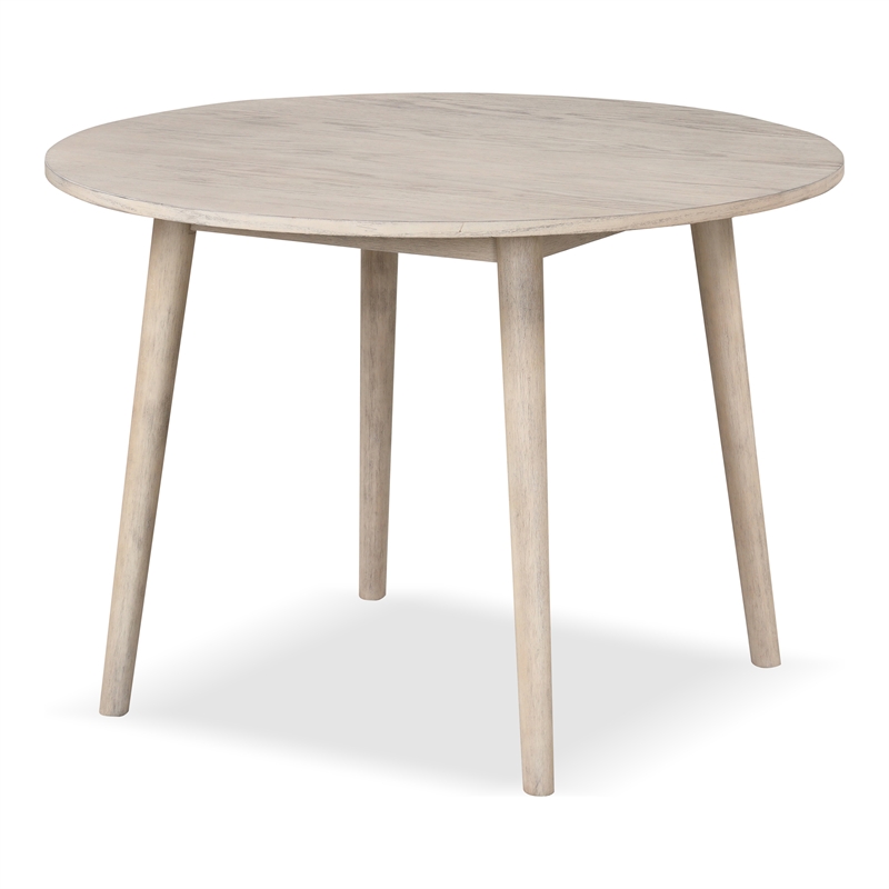 Furniture of America Aberma Wood 5-Piece Round Dining Table Set in Natural