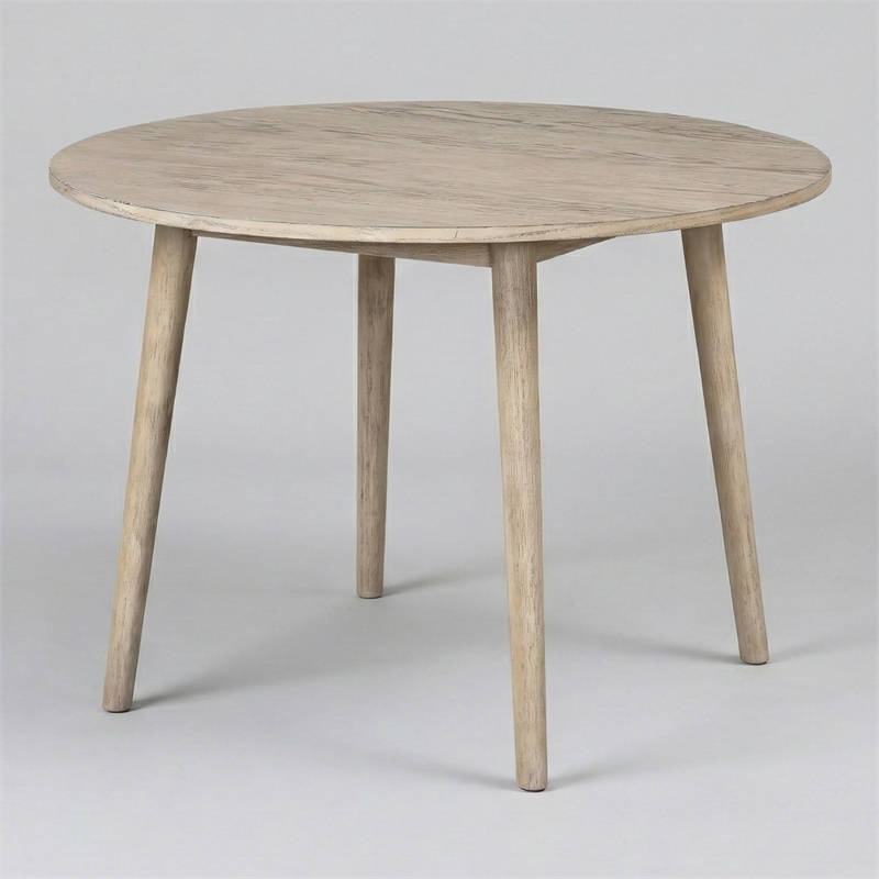 Furniture of America Aberma Wood 5-Piece Round Dining Table Set in Natural