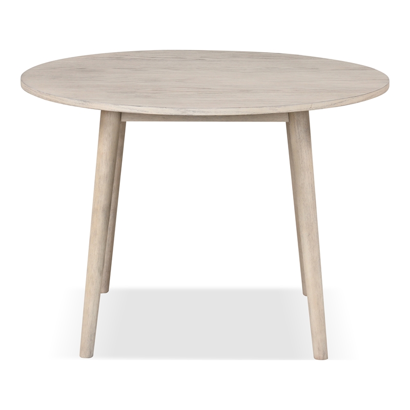 Furniture of America Aberma Wood 5-Piece Round Dining Table Set in Natural