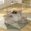 Furniture of America Aberma Wood 5-Piece Round Dining Table Set in Natural