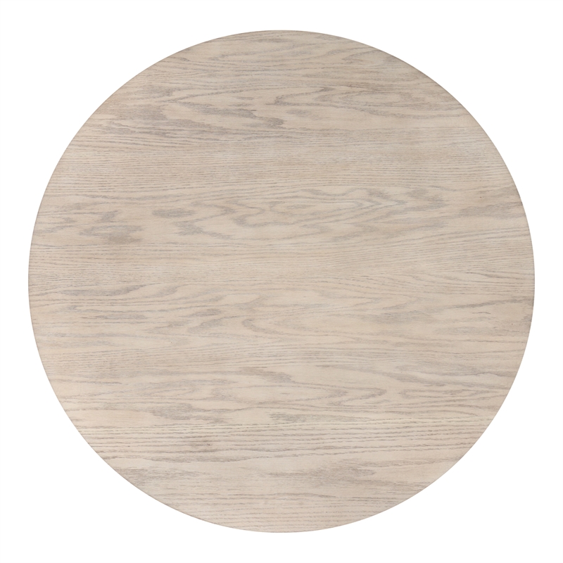 Furniture of America Aberma Wood 5-Piece Round Dining Table Set in Natural