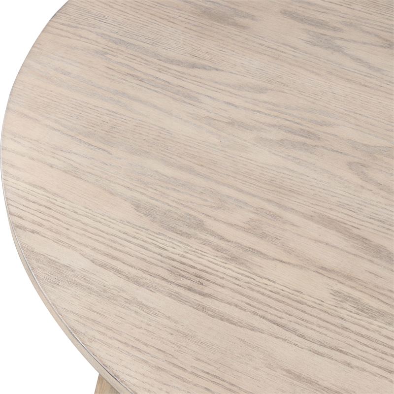 Furniture of America Aberma Wood 5-Piece Round Dining Table Set in Natural