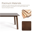 Furniture of America Senoil Boucle Fabric 5-Piece Dining Table Set in Walnut