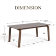 Furniture of America Senoil Boucle Fabric 5-Piece Dining Table Set in Walnut