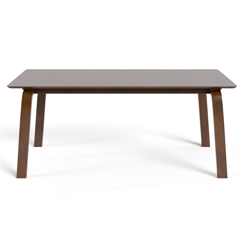 Furniture of America Senoil Boucle Fabric 5-Piece Dining Table Set in Walnut