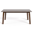 Furniture of America Senoil Boucle Fabric 5-Piece Dining Table Set in Walnut