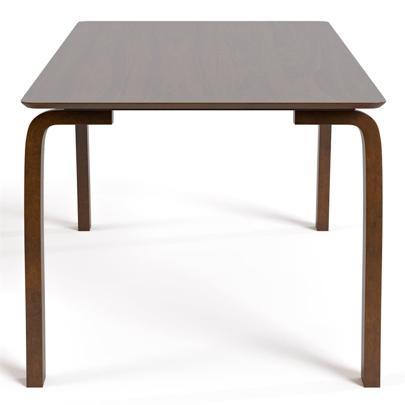 Furniture of America Senoil Boucle Fabric 5-Piece Dining Table Set in Walnut
