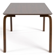 Furniture of America Senoil Boucle Fabric 5-Piece Dining Table Set in Walnut