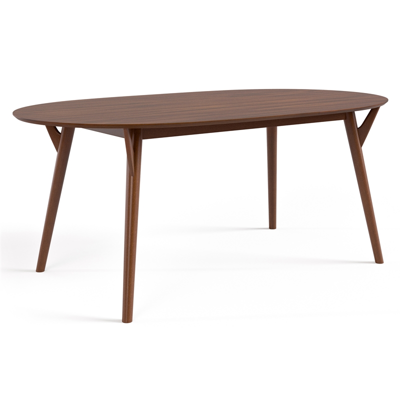 Furniture of America Vivendel Wood 7-Piece Dining Table Set in Walnut