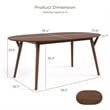 Furniture of America Vivendel Wood 7-Piece Dining Table Set in Walnut