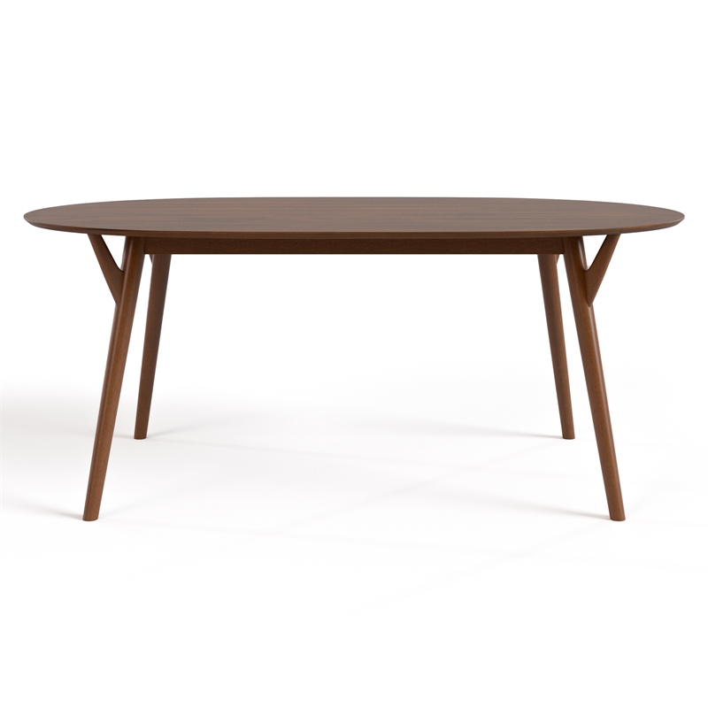 Furniture of America Vivendel Wood 7-Piece Dining Table Set in Walnut