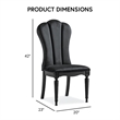 Furniture of America Seabliss Wood and Fabric Side Chairs in Black (Set of 2)