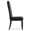 Furniture of America Seabliss Wood and Fabric Side Chairs in Black (Set of 2)