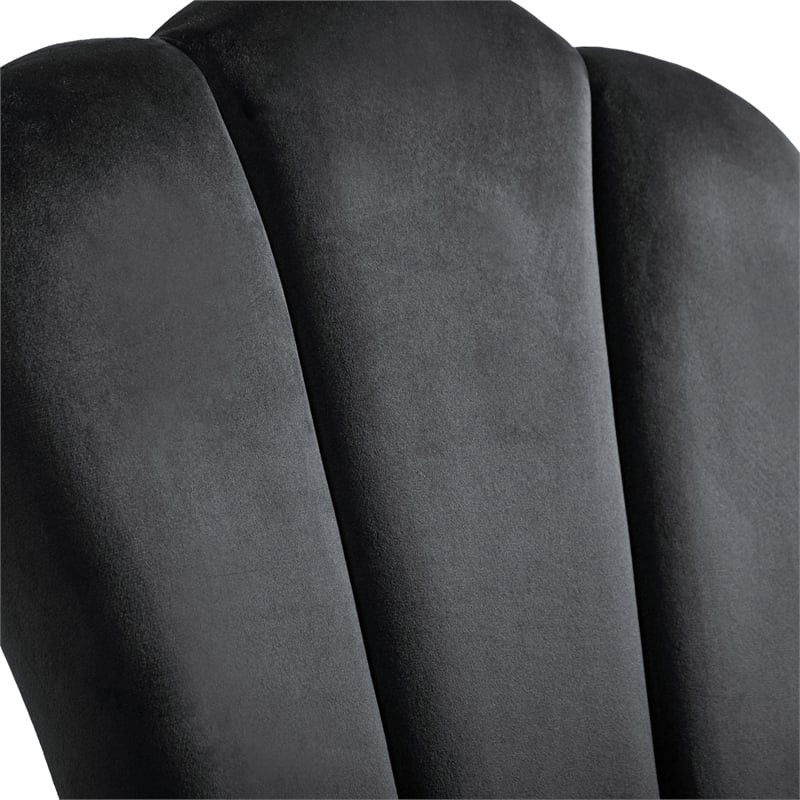 Furniture of America Seabliss Wood and Fabric Side Chairs in Black (Set of 2)