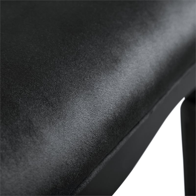 Furniture of America Seabliss Wood and Fabric Side Chairs in Black (Set of 2)