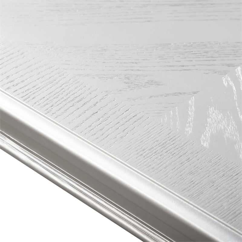 Furniture of America Seabliss Wood 84-inch Dining Table in Silver