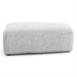 Furniture of America Tatiana Boucle Fabric Trapezoid Ottoman in Light Gray