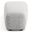 Furniture of America Tatiana Boucle Fabric Trapezoid Ottoman in Light Gray