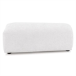 Furniture of America Tatiana Chenille Trapezoid Ottoman in White