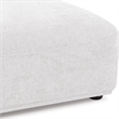 Furniture of America Tatiana Chenille Trapezoid Ottoman in White