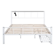 Furniture of America Runicke Metal Storage Platform Queen Bed in White