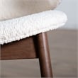 Furniture of America Callum 2-Piece Side Table and Boucle Fabric Chair in Walnut