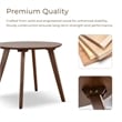 Furniture of America Callum 2-Piece Side Table and Boucle Fabric Chair in Walnut