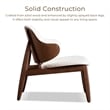 Furniture of America Callum 2-Piece Side Table and Boucle Fabric Chair in Walnut