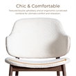 Furniture of America Callum 2-Piece Side Table and Boucle Fabric Chair in Walnut