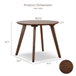 Furniture of America Callum 2-Piece Side Table and Boucle Fabric Chair in Walnut