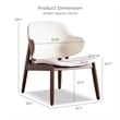 Furniture of America Callum 2-Piece Side Table and Boucle Fabric Chair in Walnut