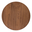 Furniture of America Callum 2-Piece Side Table and Boucle Fabric Chair in Walnut