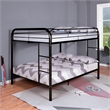 Furniture of America Imara Mattress Ready Metal Full over Full Black Bunk Bed
