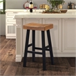 Furniture of America Fuller Wood 29-inch Saddle Seat Stools in Oak (Set of 2)