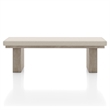 Furniture of America Westely Wood Padded Dining Bench in Natural