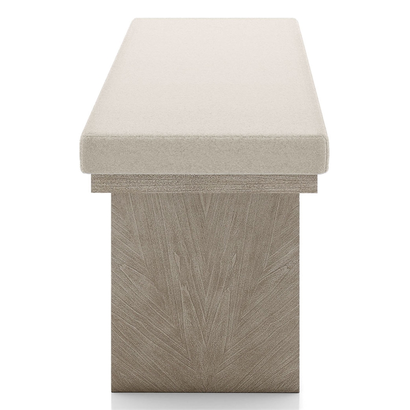 Furniture of America Westely Wood Padded Dining Bench in Natural