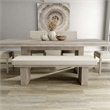 Furniture of America Westely Wood Padded Dining Bench in Natural