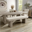 Furniture of America Westely Wood Padded Dining Bench in Natural
