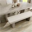 Furniture of America Westely Wood Padded Dining Bench in Natural