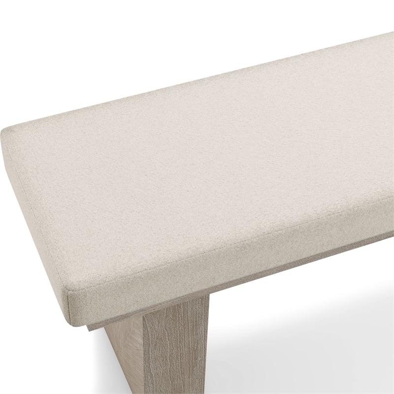 Furniture of America Westely Wood Padded Dining Bench in Natural
