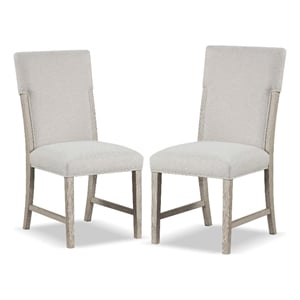 Furniture of America Westely Wood and Upholster Natural Side Chairs (Set of 2)