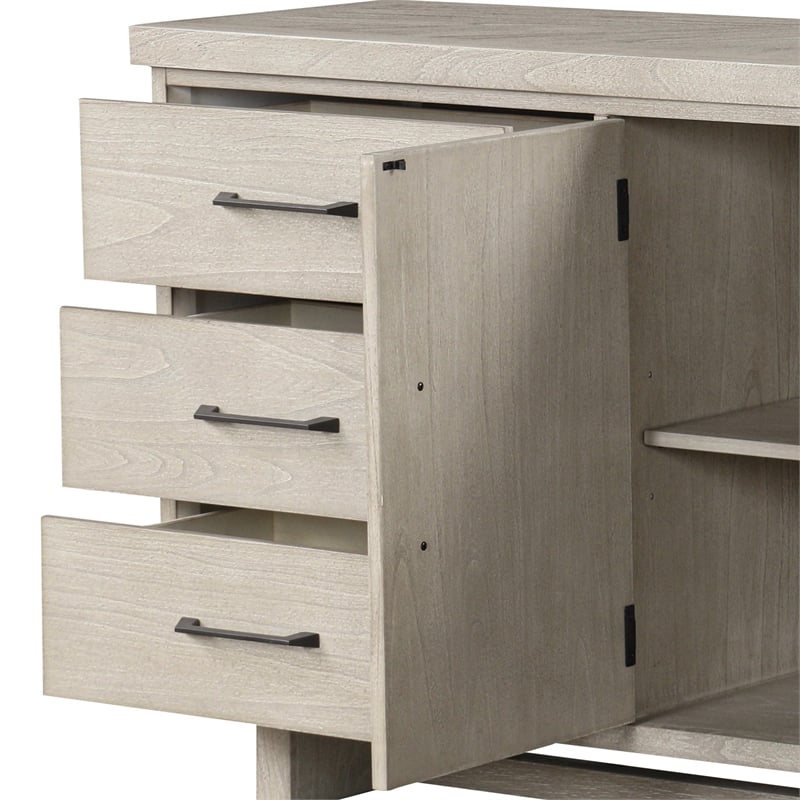 Furniture of America Westely Wood Multi-Storage Server in Natural