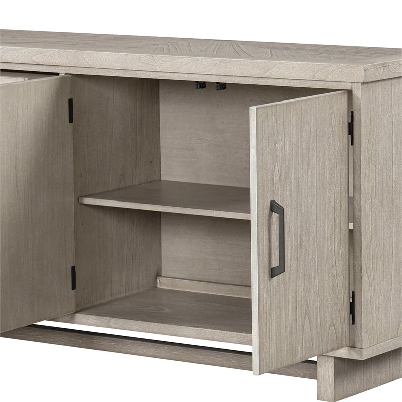Furniture of America Westely Wood Multi-Storage Server in Natural